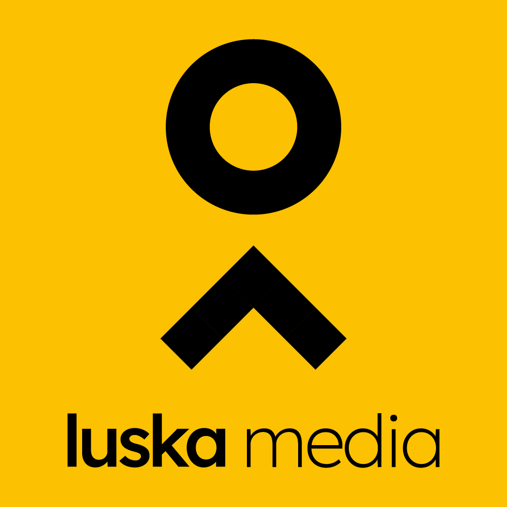 LUSKA MEDIA logo – yellow and black brand identity featuring a modern, minimalist symbol. Vancouver-based company specialising in video production, photography, and custom virtual tours.