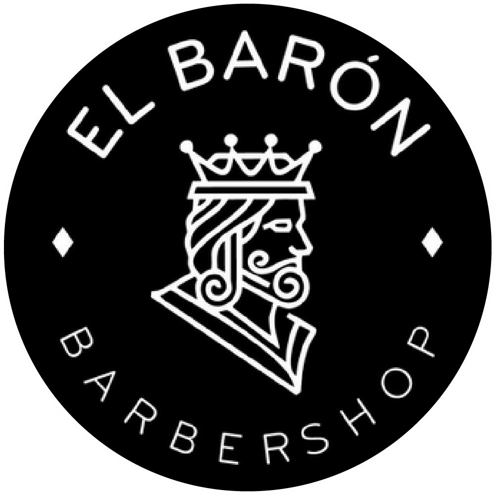 elbaronbarbershop circle logo black